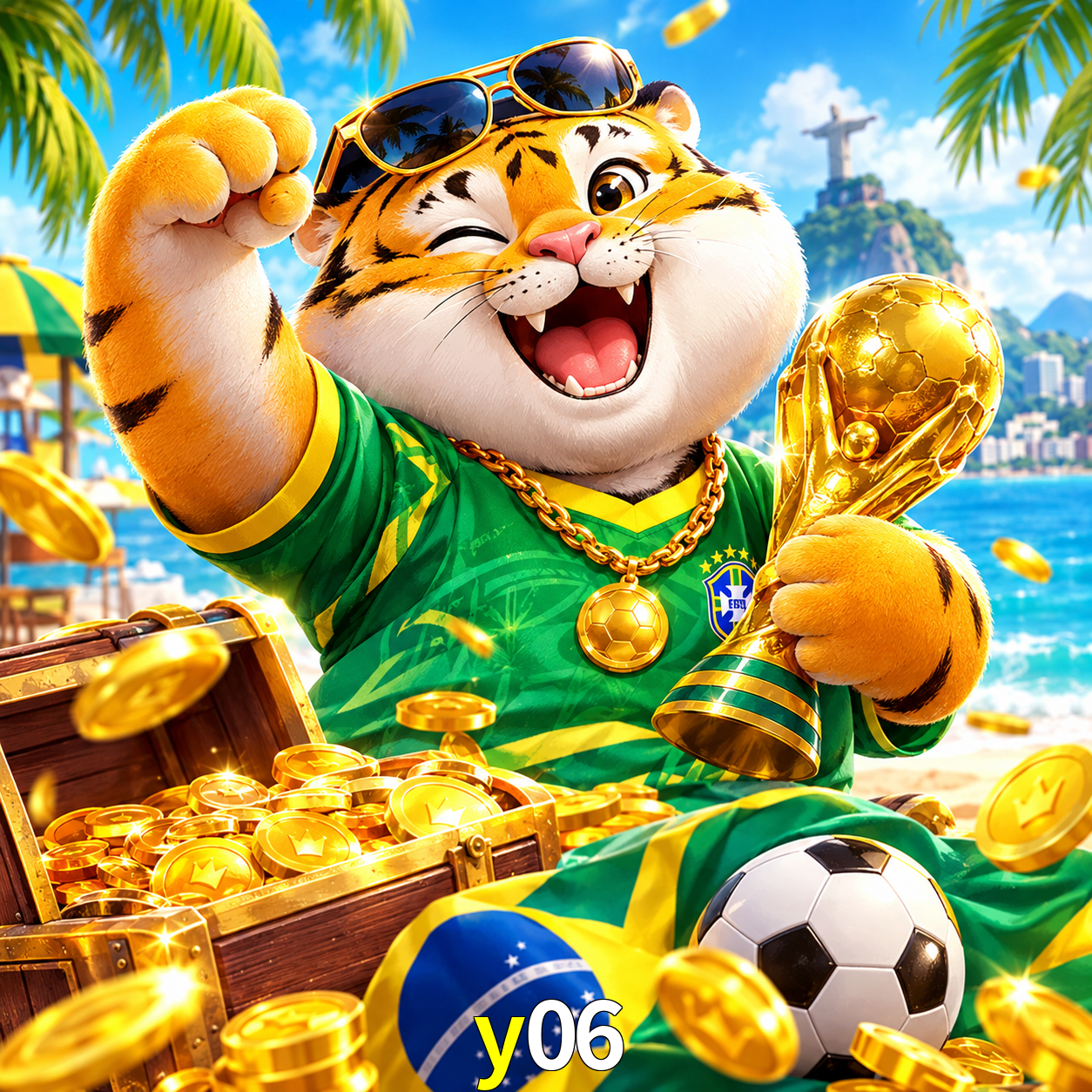 Imagem promocional da y06 mostrando a plataforma e suas vantagens